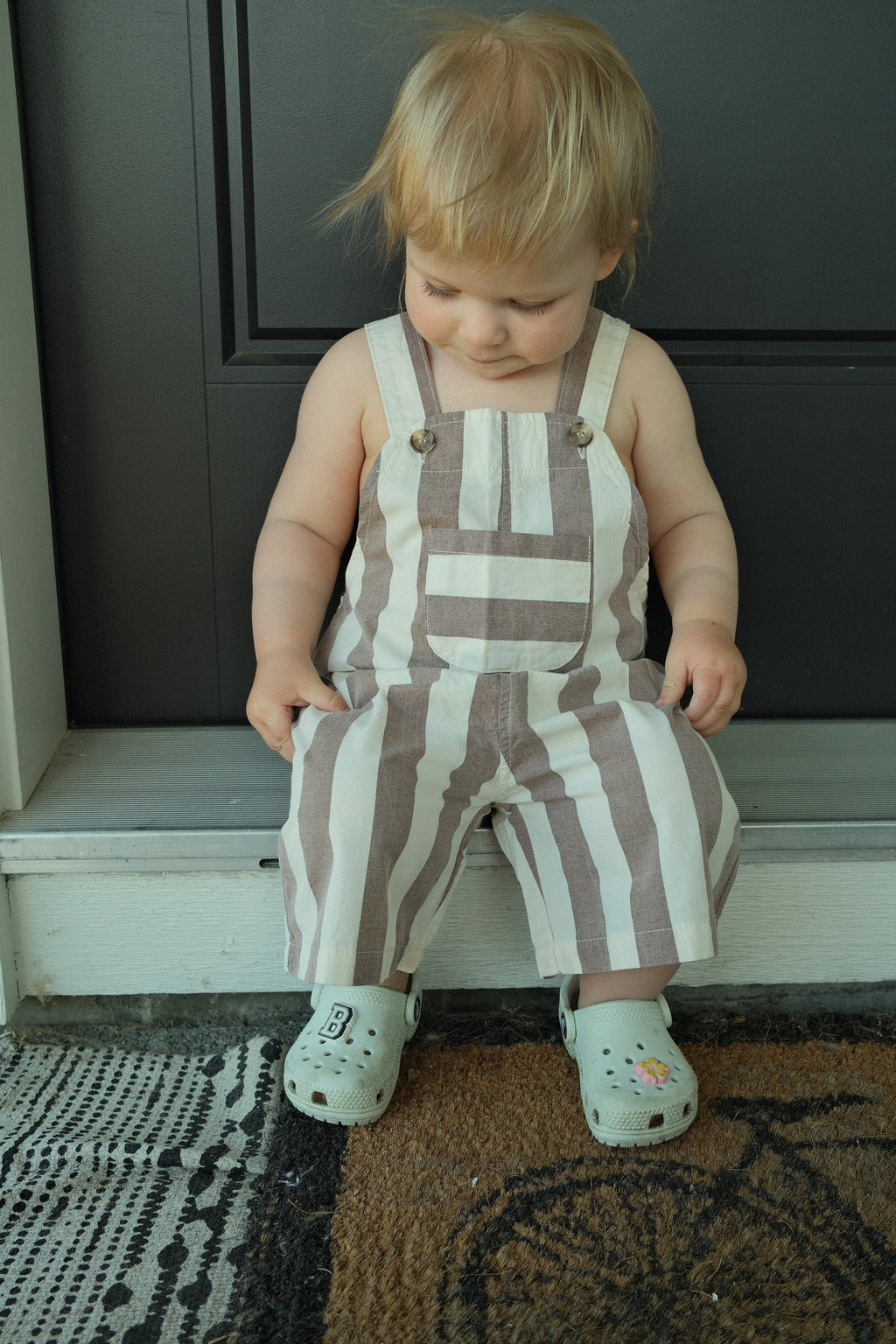 Striped Overalls