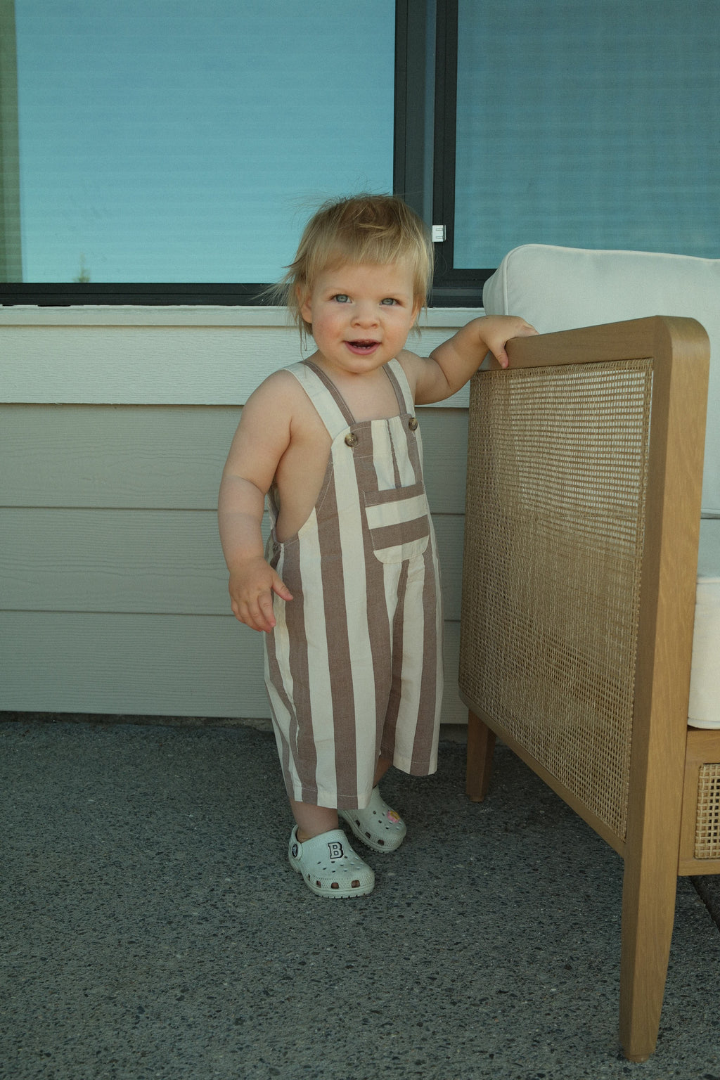 Striped Overalls