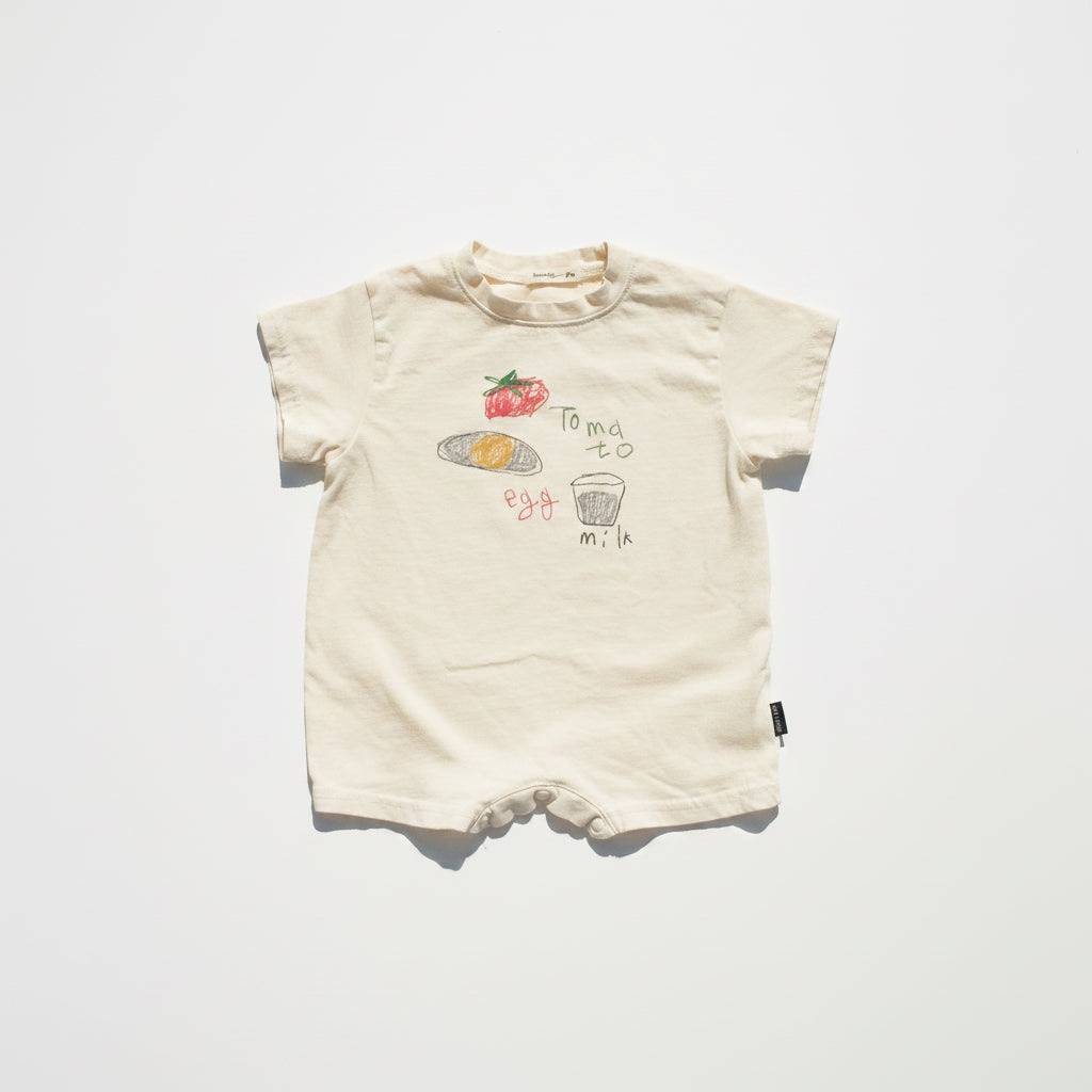 Egg & Milk T-shirt Romper