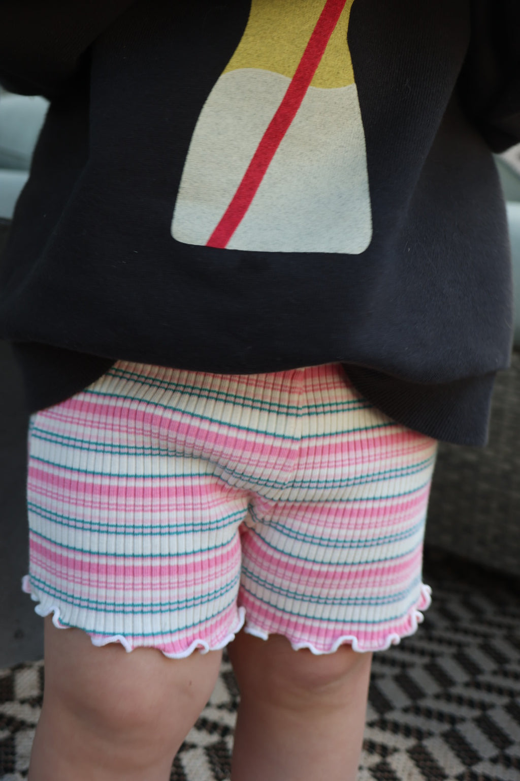 Bubble Gum Striped Shorts