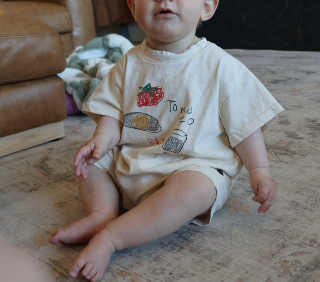 Egg & Milk T-shirt Romper