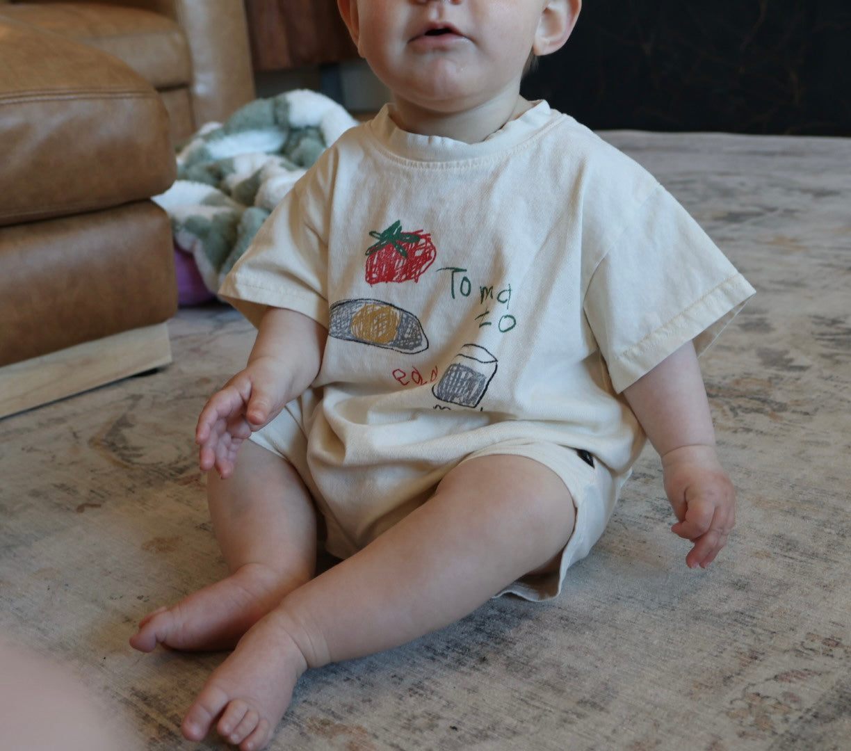 Egg & Milk T-shirt Romper