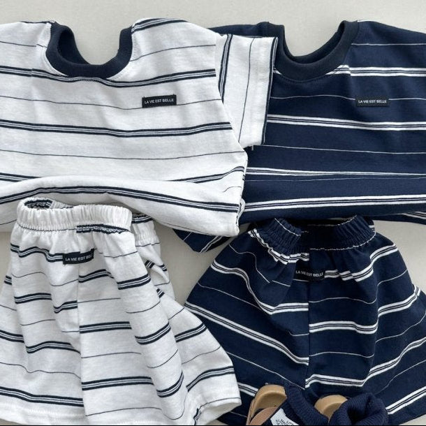 Striped Short set